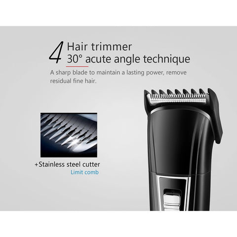 Kemei KM-6558 Premium Quality 3in1 Rechargeable Professional Hair Trimmer Super Grooming Kit Shaver Clipper Nose Trimmer