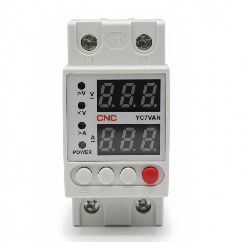 CNC YC7VAN 2in1 2P VA Voltage Protector 40A | Over & Under Voltage Protection