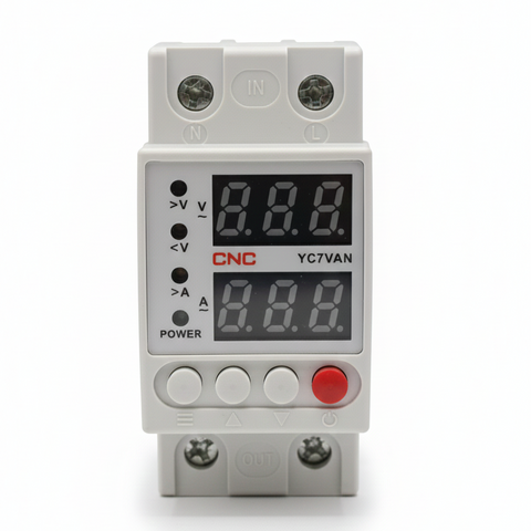 CNC YC7VAN 2in1 2P VA Voltage Protector 40A | Over & Under Voltage Protection