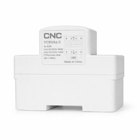 CNC YC6VAs-3 63A Three Phase Adjustable Voltage & Current Protector | Over & Under Voltage Protection Device