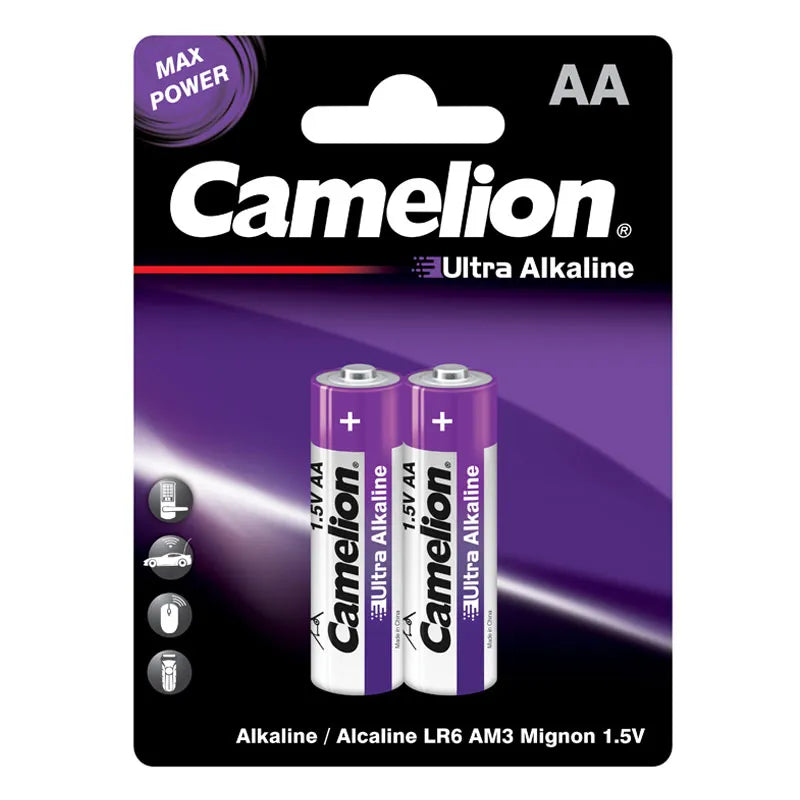 Camelion Ultra Alkaline 1.5V Batteries – AA (2 Batteries)