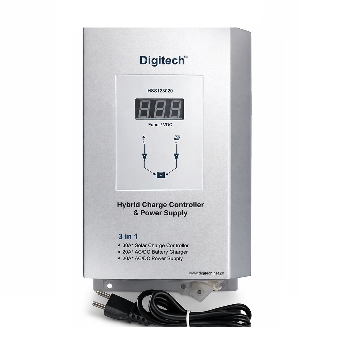 Digitech Hybrid Charge Controller & Power Supply – 3-in-1 Solar UPS Converter with 12V DC Output