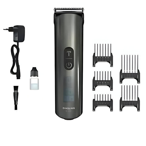Dingling RF-607X Professional Hair Clipper – Cordless & Corded Trimmer with LCD Display and 3 Speed Settings