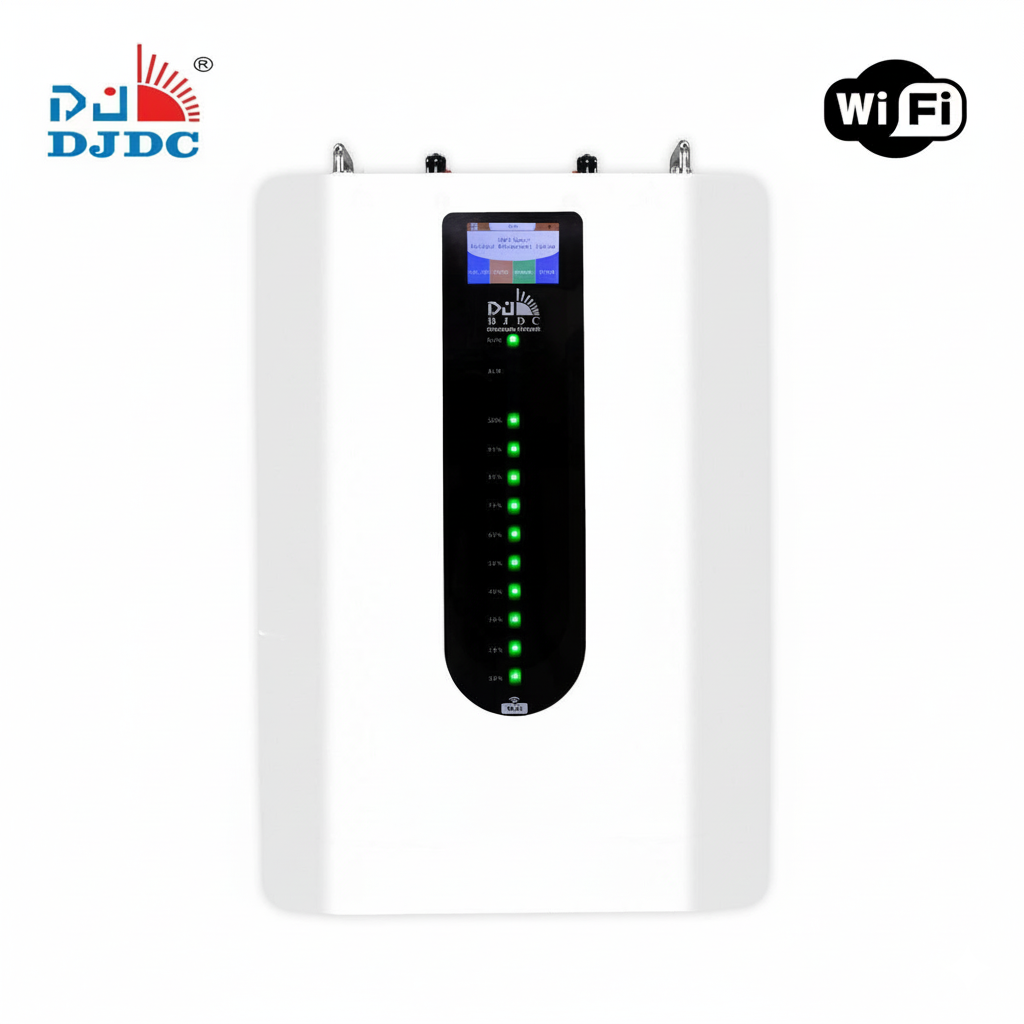 DJDC Dongjin 51.2V 200Ah Lithium-Ion LiFePO4 Wall-Mounted Battery with WiFi & Bluetooth - 10.24kwh - IP32