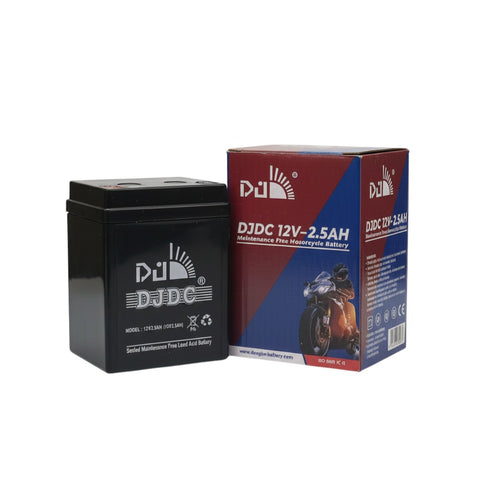 DJDC 12V 2.5Ah Maintenance-Free Motorcycle Battery – Durable, Reliable & Long-Lasting Power