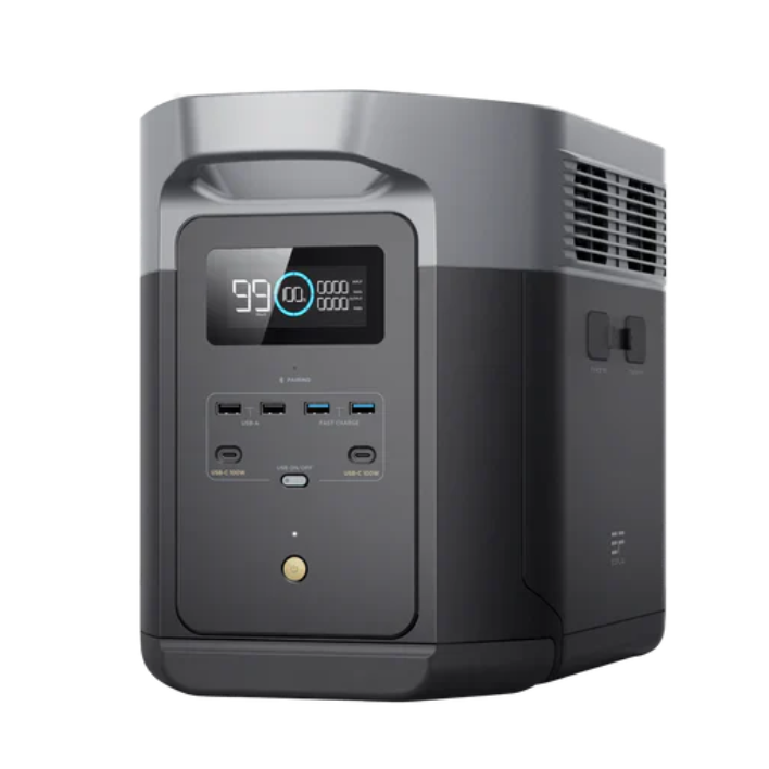 EcoFlow DELTA 2 Max Portable Power Station (2048Wh) – Expandable Solar Generator with 2400W AC Output & Fast X-Stream Charging
