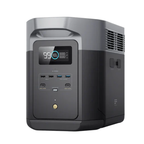 EcoFlow DELTA 2 Max Portable Power Station (2048Wh) – Expandable Solar Generator with 2400W AC Output & Fast X-Stream Charging