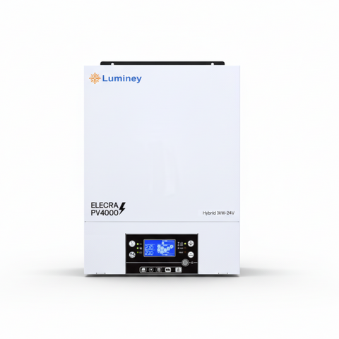 Luminey Electra 3kW Hybrid Solar Inverter with PV4000 | 24V | Pure Sine Wave | Dual Output