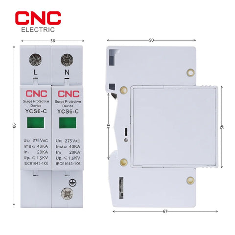 CNC YCS6-C 2P 275V AC SPD House Surge Protector