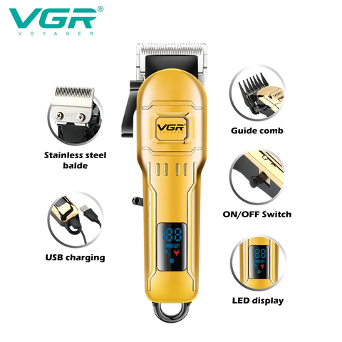 VGR V-268 Professional Hair Clipper Rechargeable Hair Trimmer