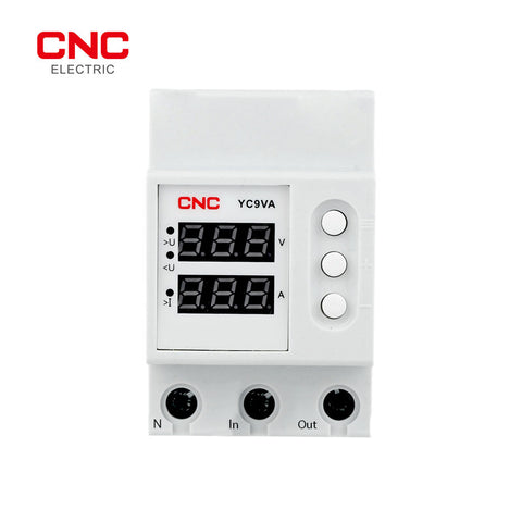 CNC YC9VA 2IN1 63A Adjustable Over & Under Voltage Protector Time Delay