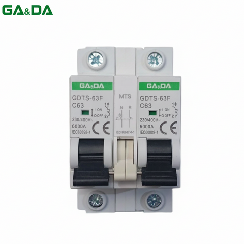 GA&DA GDTS-63F 1P+1P AC MTS 63A 230/400V 6000A – Reliable Manual Transfer Switch for Power Control
