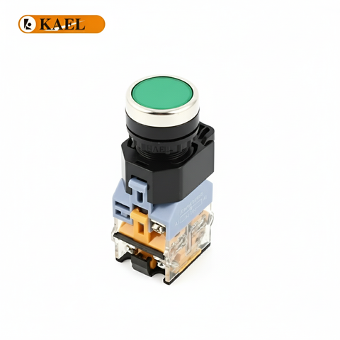 KAEL LA38-11 BN Green Push Button 22mm – Industrial Control Switch