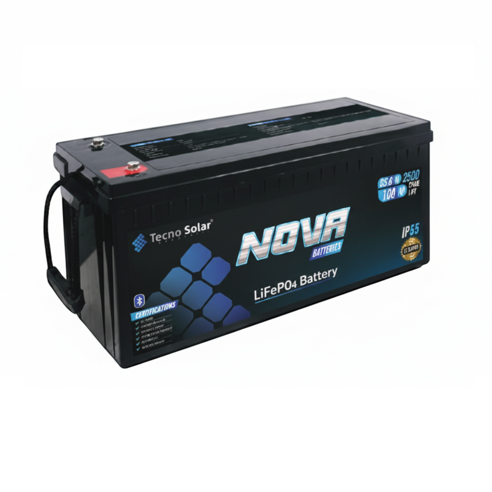 Tecno Solar Nova TSI-24100 25.6V 100Ah LiFePO₄ Battery – 2560Wh Deep Cycle Solar Battery with Smart BMS & IP65 Protection