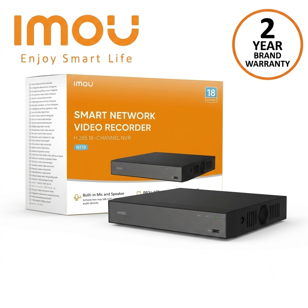 IMOU IPC-NVR N-118-8AOE 18-Channel Smart | App Control | Built-in Mic & Speaker