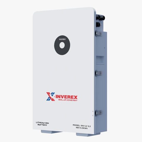 Inverex INV-LV5.3 51.2v 104Ah Lithium-Ion Battery – 5.3kWh - IP65 - Smart BMS