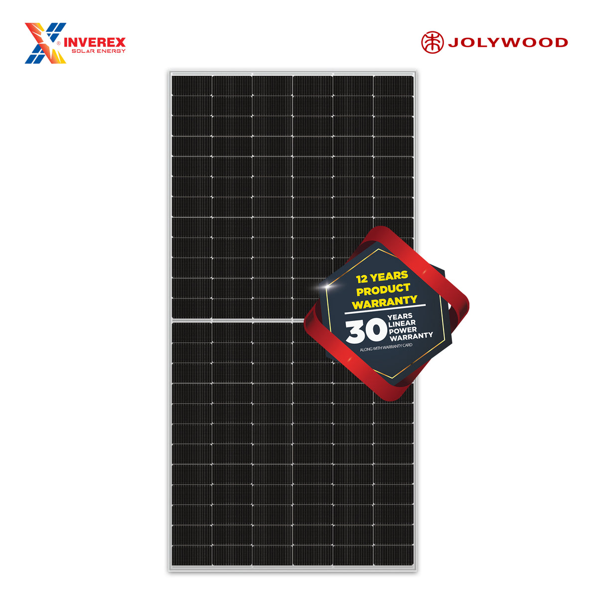 Inverex Jolywood JW-HD144N-R0 595W N-Type Bifacial Dual-Glass Windproof Solar Panel (Steel Frame)