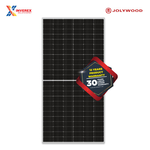 Inverex Jolywood JW-HD144N-R0 595W N-Type Bifacial Dual-Glass Windproof Solar Panel (Steel Frame)
