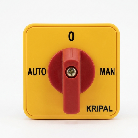 Kripal UKG1-20 1 Pole Selector Switch Auto-0-Manual | Programme 61025 | Surface Mount 48×48mm