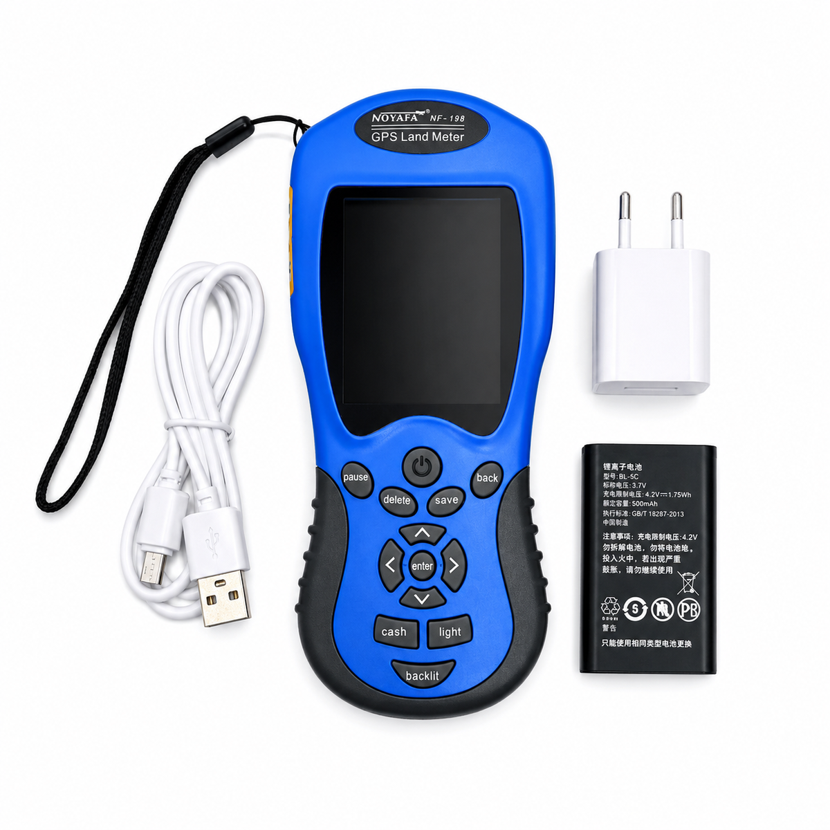 NF-198 GPS Land Meter | Digital Area & Distance Measurement Device with Satellite Signal Analysis
