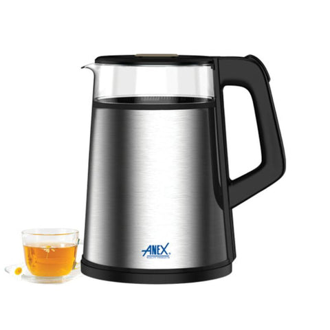 Anex AG-4066 Kettle 1.5ltr Conceal Steel & Glass Body with Official Warranty