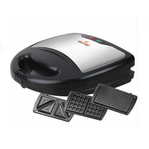 Westpoint WF-6193 3 In 1 Deluxe Sandwich Toaster Waffle Maker and Grill With Official Warranty