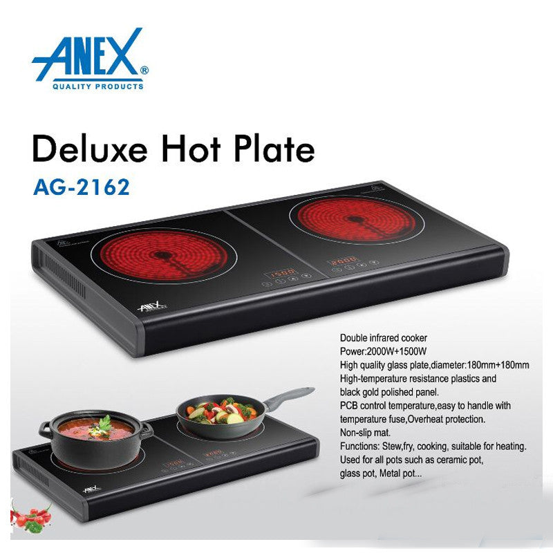 Anex AG-2162 Electric Double Hot Plate With Official Warranty