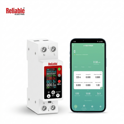 Reliable Electric 2P 63A WiFi Smart Breaker with Energy Meter | Tuya Smart Life