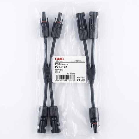 CNC PV MC4 Branch Connector 1000V 30A | Solar Panel Parallel Connector