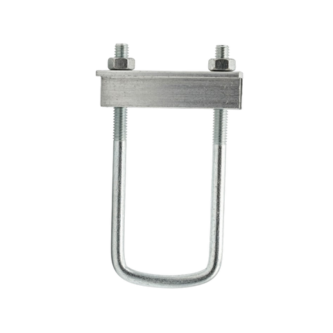 Solar Mid Clamp with U-Bolt – Aluminum Clamp With Galvanized Iron Mounting Bracket for PV Panels