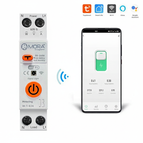 MORA Smart WiFi 10-in-1 63A Protector Switch – Overload, Voltage,  Leakage Protected | Timer App Control