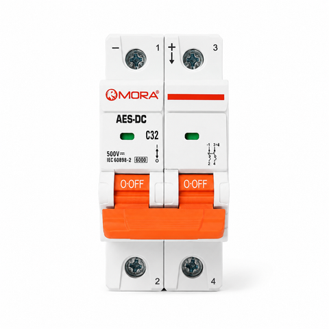Mora 2P DC 500V Solar Mini Circuit Breaker MCB