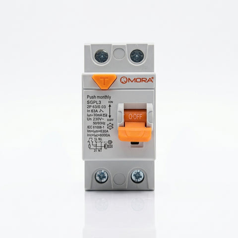 MORA 63A 2P ELCB Earth Leakage Residual Current Protection