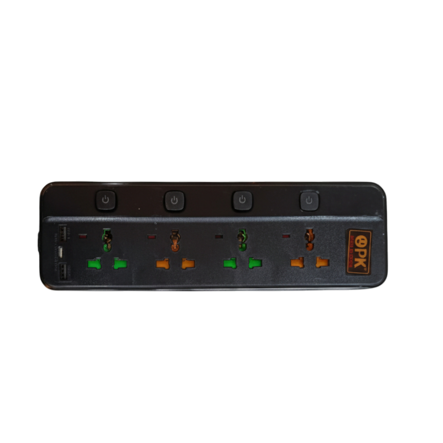 OPK 889 Power Extension Board with 4 Sockets | 2 USB & Type-C Support