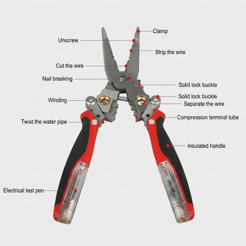 CNC YC-024B Voltage Tester Plier | Dual Electric Tester