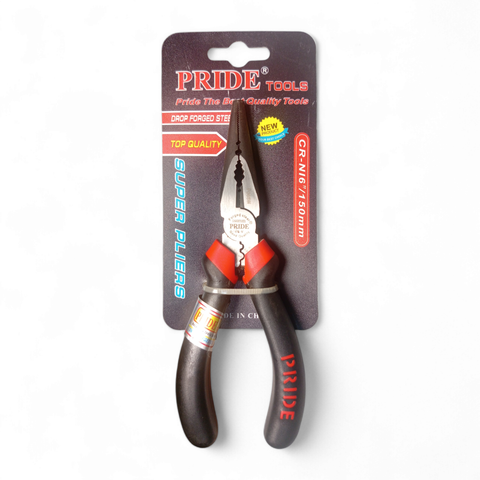 Pride Super Pliers P068W - Nose PlierTop Quality CR-NI 6 inch 150mm