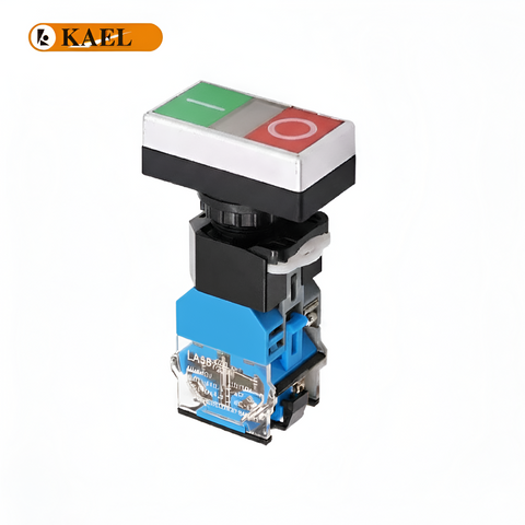 KAEL LA-38-11 RG Double Push Button Switch 22mm – Red & Green Momentary Control Switch