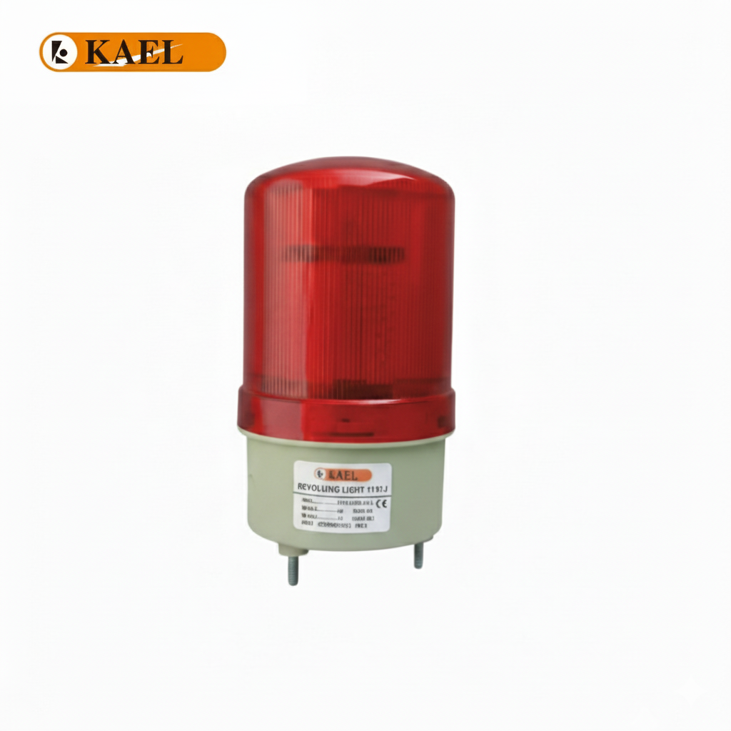 KAEL Revolving Warning Light LED 1101J Red – 12–220VAC/DC Industrial Signal Beacon
