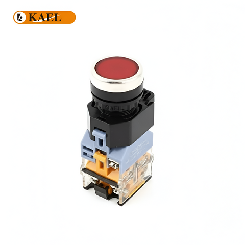 KAEL LA38-11 BN Red Push Button 22mm – Industrial Control Switch