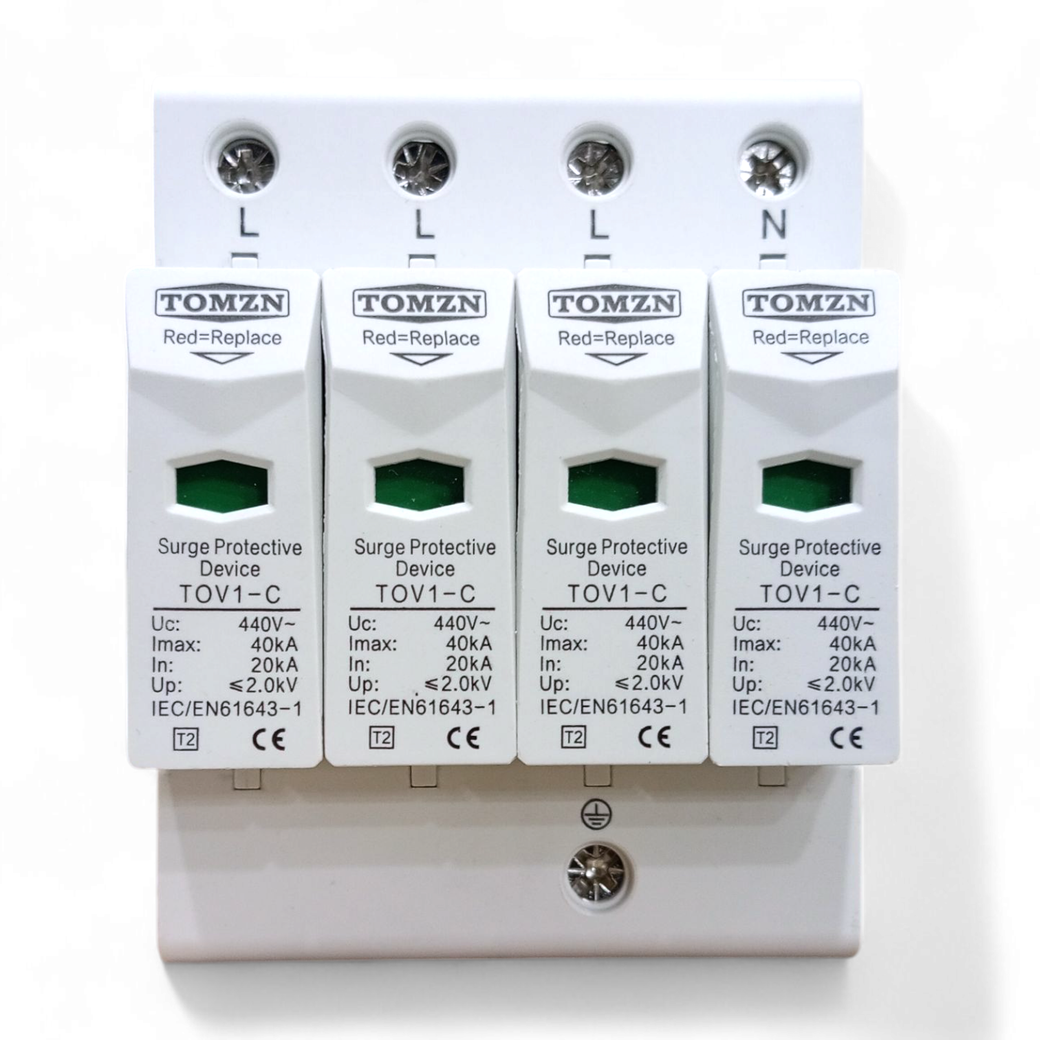 Tomzn TZG40-C AC 4Pole 3 Phase SPD House Surge Protector Device