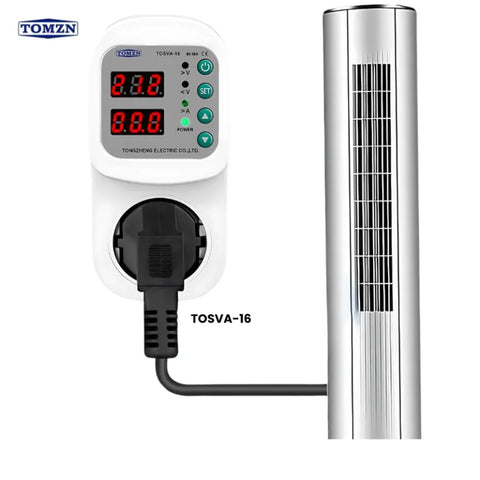 Tomzn 16A Socket Voltage Protector – Smart Power Surge & Voltage Guard (Muhafiz)