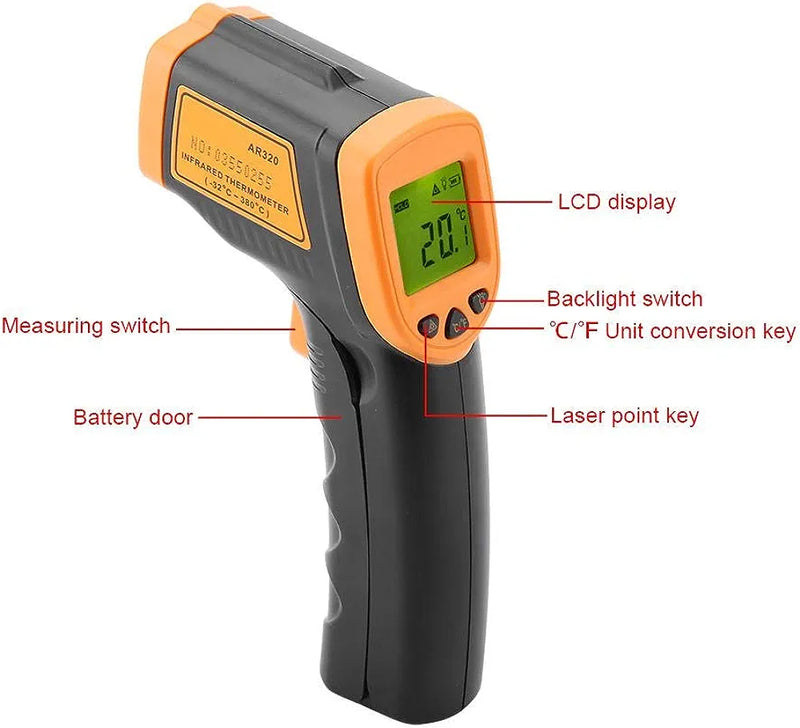SMART SENSOR AR320 Temperature Thermometer, No Contact of Temperature Tester Without Contact of Gun Temperature Gauge