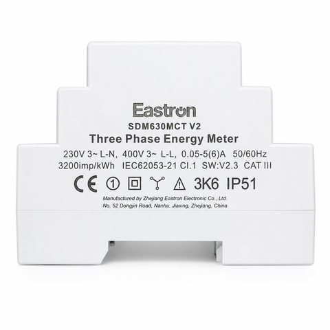 Eastron SDM630MCT V2 Three Phase Energy Meter Zero Export Device IP51