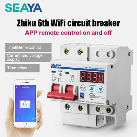 SEAYA WIFI Circuit Breaker Smart Switch Remote, Over And Under Voltage Current Protection