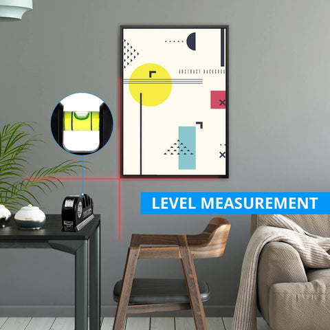 Laser Level Multipurpose Line Laser Leveler Tool Cross Line Lasers With 8FT 2.5M Standard Measure Tape and Metric Rulers