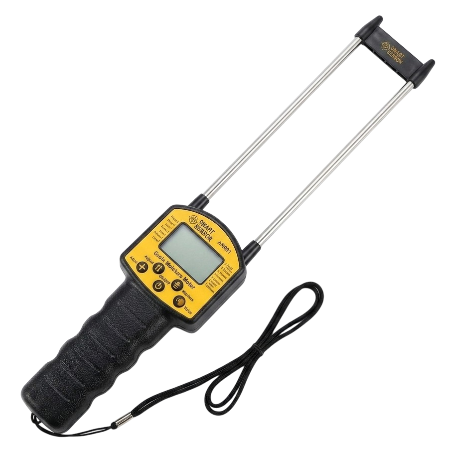 SMART SENSOR AR991 Grain Moisture Meter with Voice Reminder & Backlit Display – Portable Electrical Tester with Low Battery Alert
