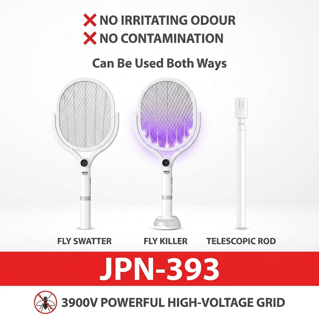 SOGO JPN-393 Rechargeable Mosquito Swatter | 3900V Electric Mosquito Racket