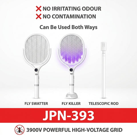 SOGO JPN-393 Rechargeable Mosquito Swatter | 3900V Electric Mosquito Racket