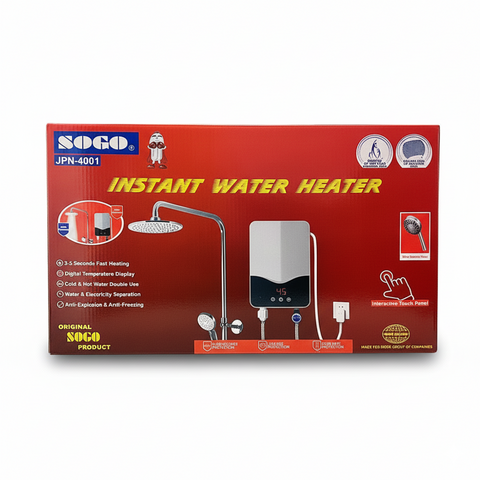 SOGO JPN-4001 Instant Electric Water Heater Geyser – 3500W Fast Heating | IPX4 | Rotatable Faucet