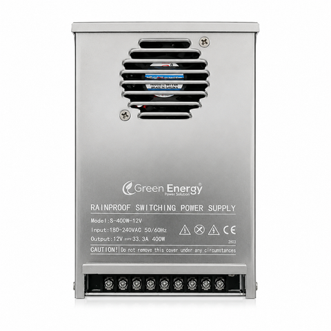 Green Energy S-400W-12V Rainproof Switching Power Supply | 12V 33.3A 400W AC to DC Power Supply